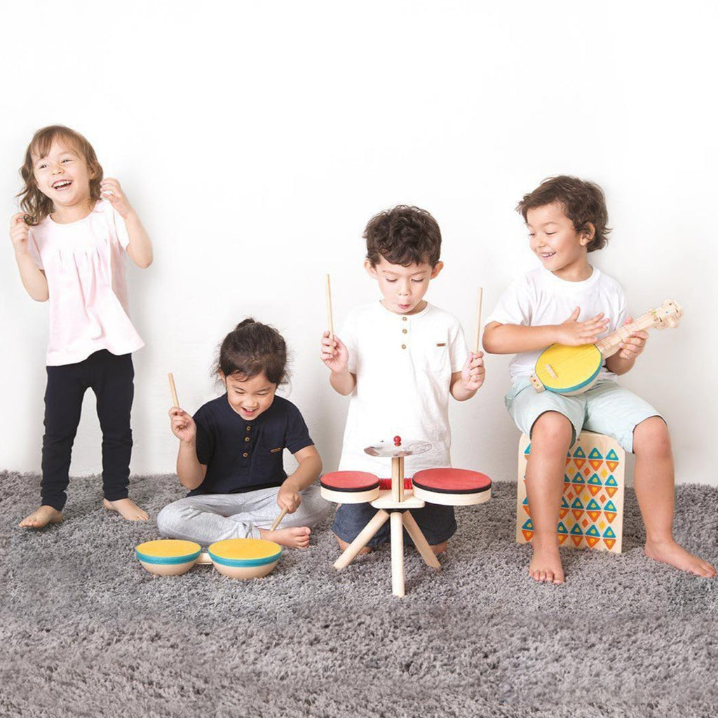 PlanToys - Musical Band Drums-Musical Toys-Posh Baby