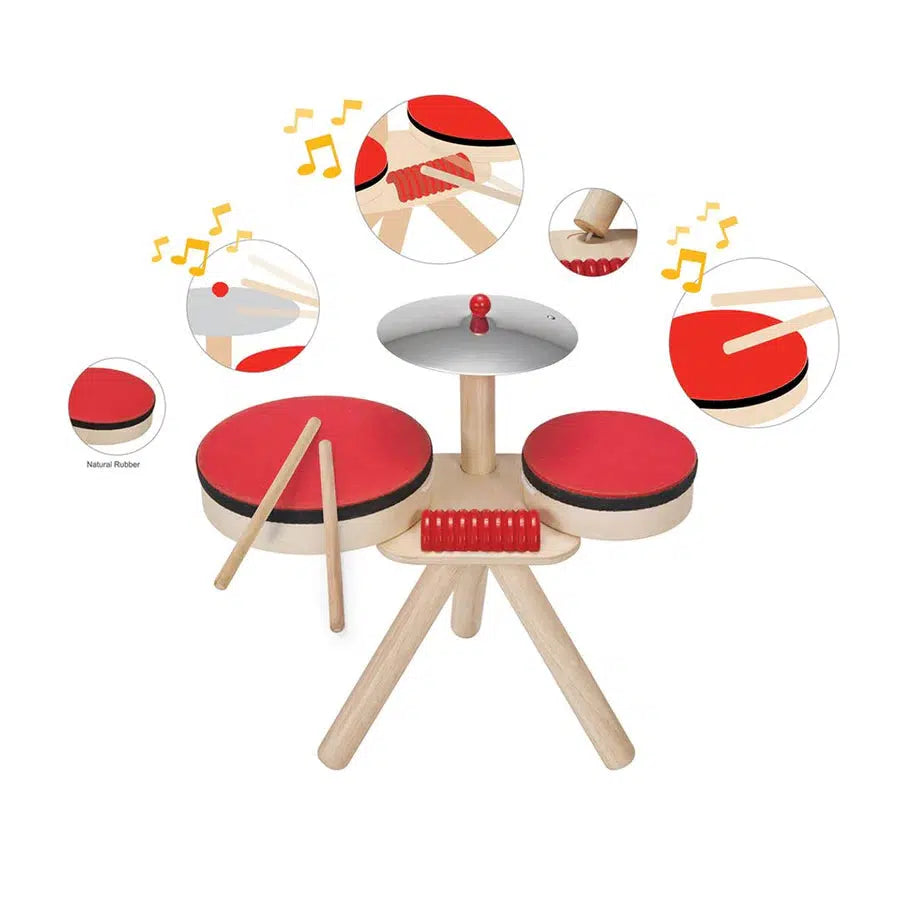 PlanToys - Musical Band Drums-Musical Toys-Posh Baby