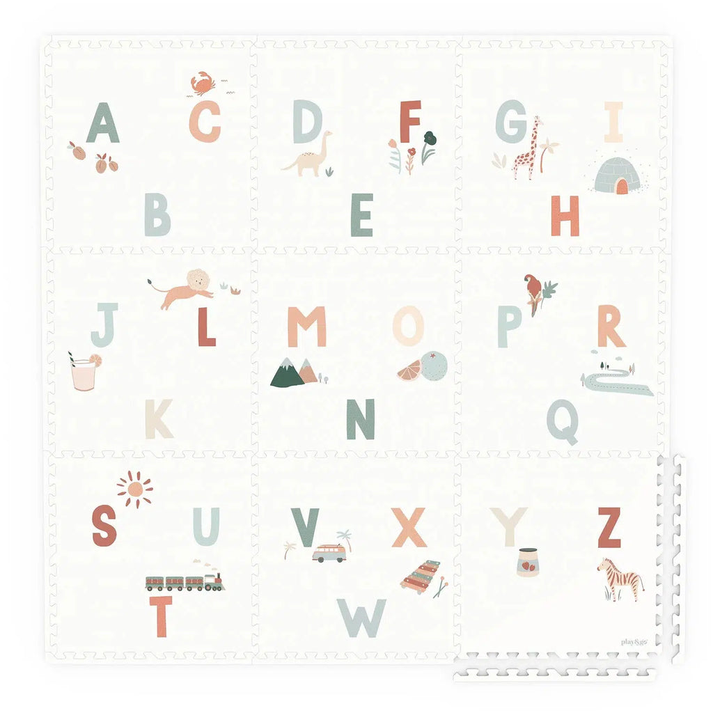 Play + Go - Puzzlemat - Alphabet/Terrazzo-Play Gyms + Play Mats-Posh Baby