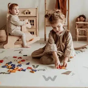 Play + Go - Puzzlemat - Alphabet/Terrazzo-Play Gyms + Play Mats-Posh Baby