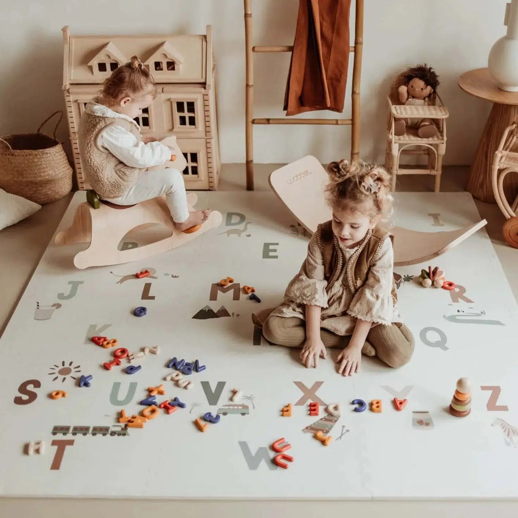 Play + Go - Puzzlemat - Alphabet/Terrazzo-Play Gyms + Play Mats-Posh Baby