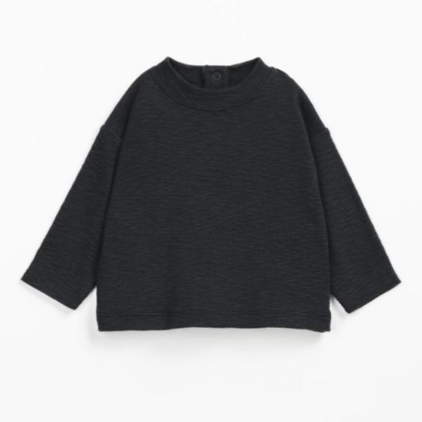 Play Up - Organic Long Sleeve Tee - Navy-Long Sleeves-3-6M (6M)-Posh Baby