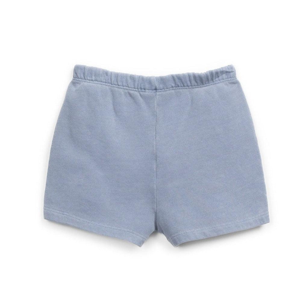 Play Up - Organic Shorts - Dusty Blue-Bottoms-3-6M-Posh Baby