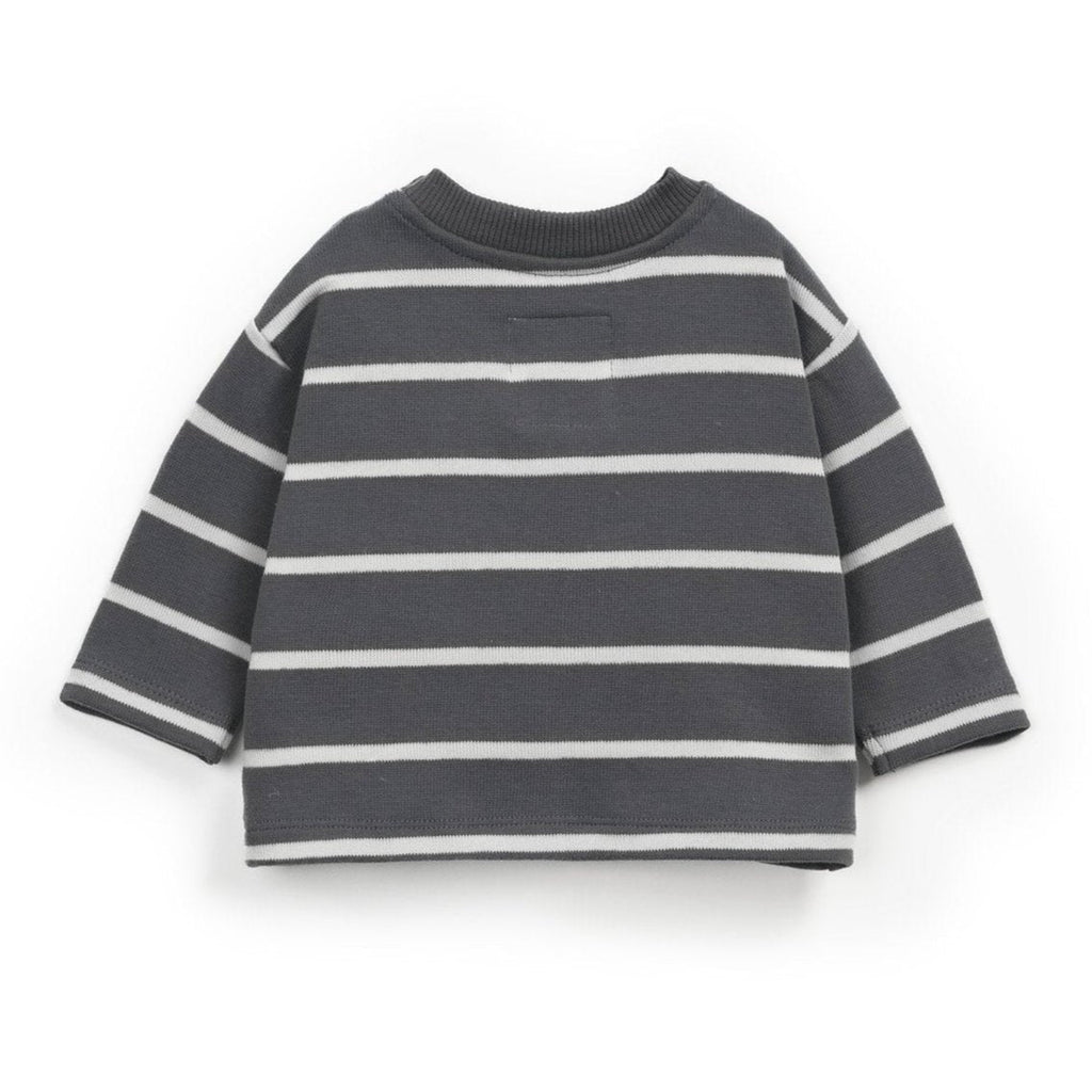 Play Up - Recycled Long Sleeve Top - Slate Stripe-Long Sleeves-0-3M (3M)-Posh Baby