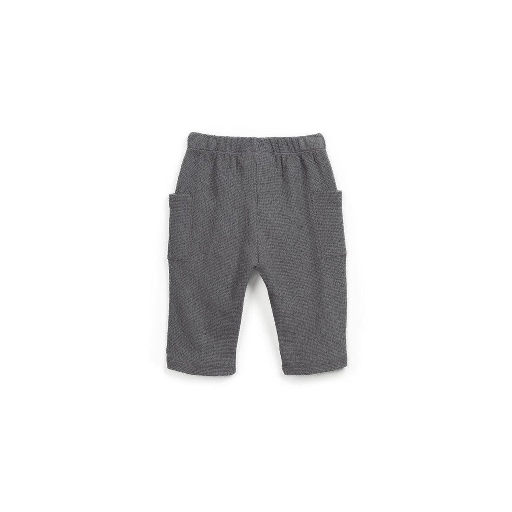 Play Up - Ribbed Pants - Charcoal-Bottoms-6-9M-Posh Baby