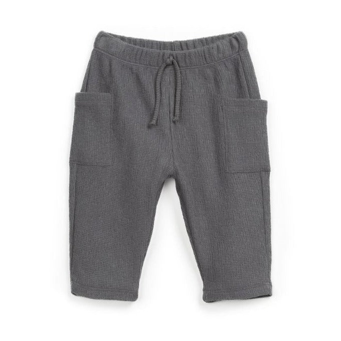 Play Up - Ribbed Pants - Charcoal-Bottoms-6-9M-Posh Baby