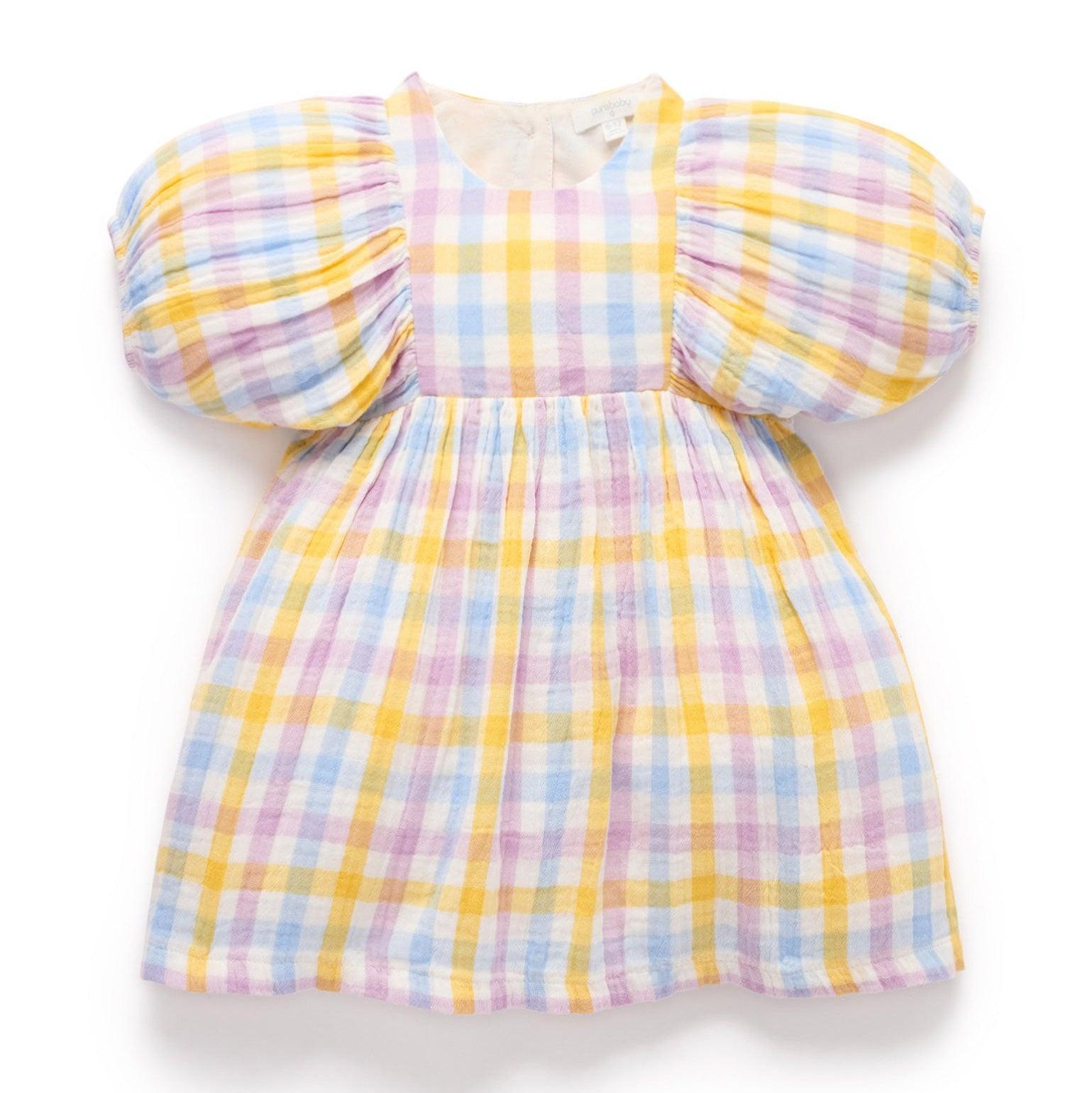 Purebaby - Organic Cotton Dress - Pastel Gingham