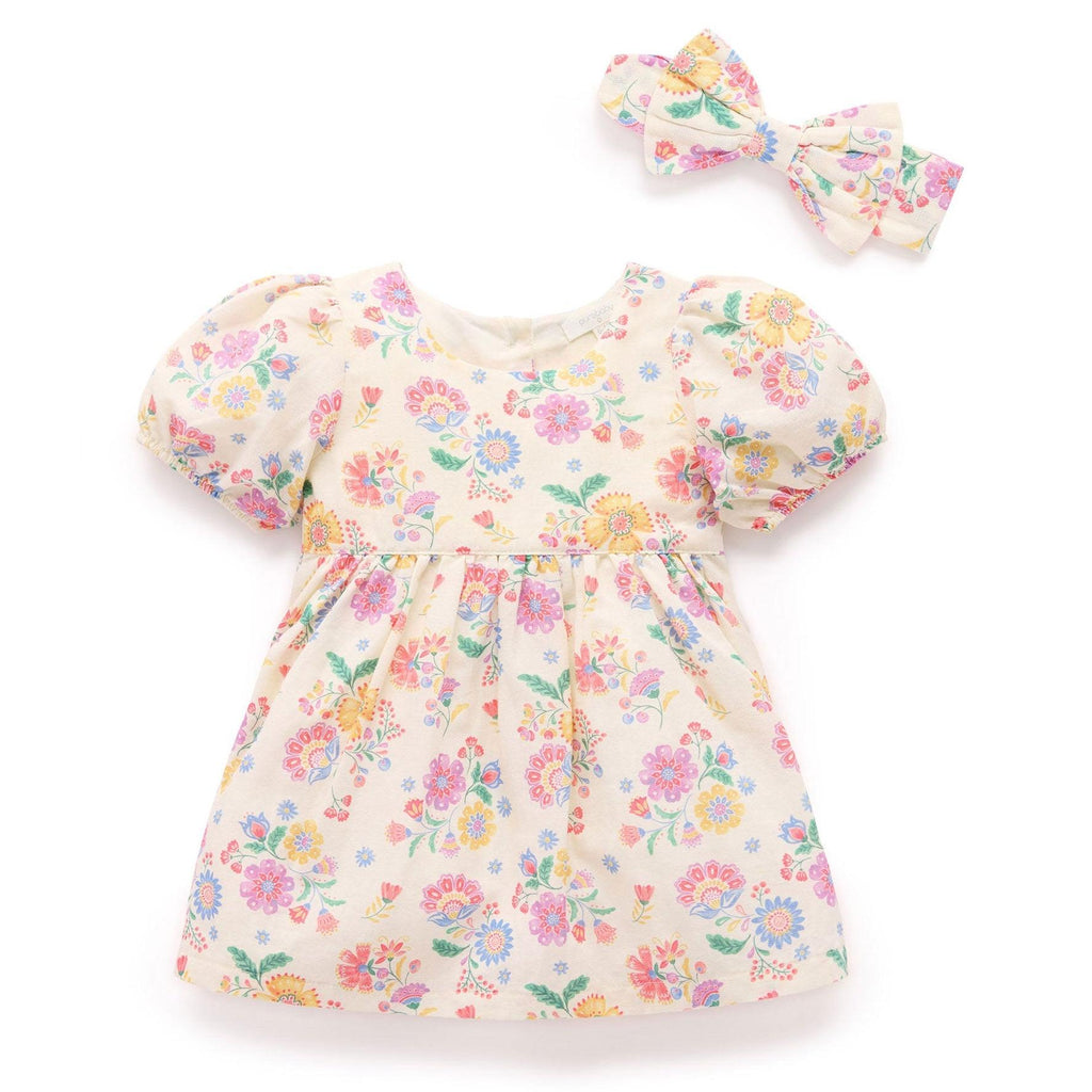 Purebaby - Organic Cotton Linen Dress | Posh Baby Purebaby - Organic Cotton Linen Dress | Posh Baby