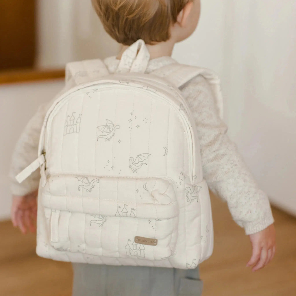 Quincy Mae - Mini Backpack - Dragons-Kids Bags + Backpacks-Posh Baby