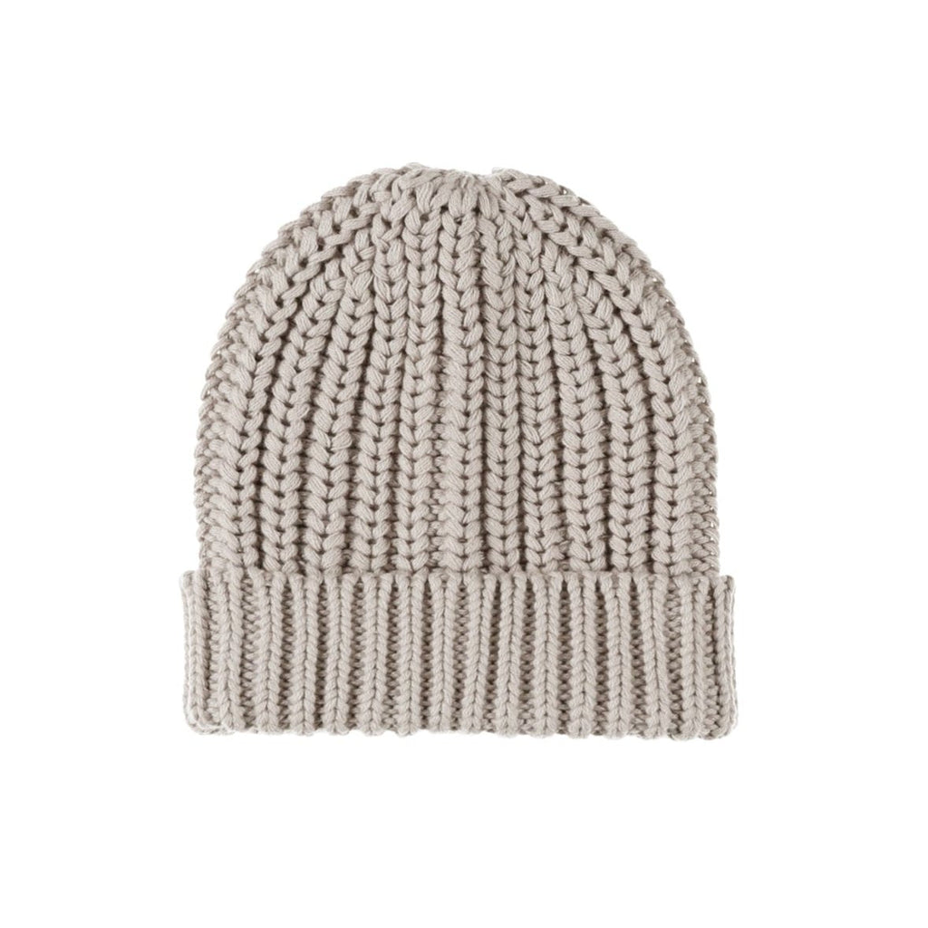 Quincy Mae - Organic Chunky Knit Beanie - Fog-Hats-0-6M-Posh Baby