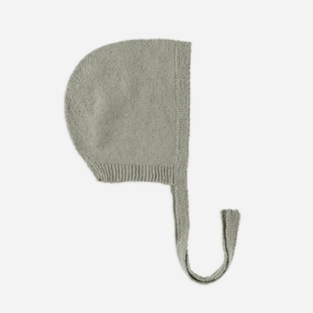 Quincy Mae - Organic Knit Bonnet - Heathered Basil-Hats-0-3M-Posh Baby