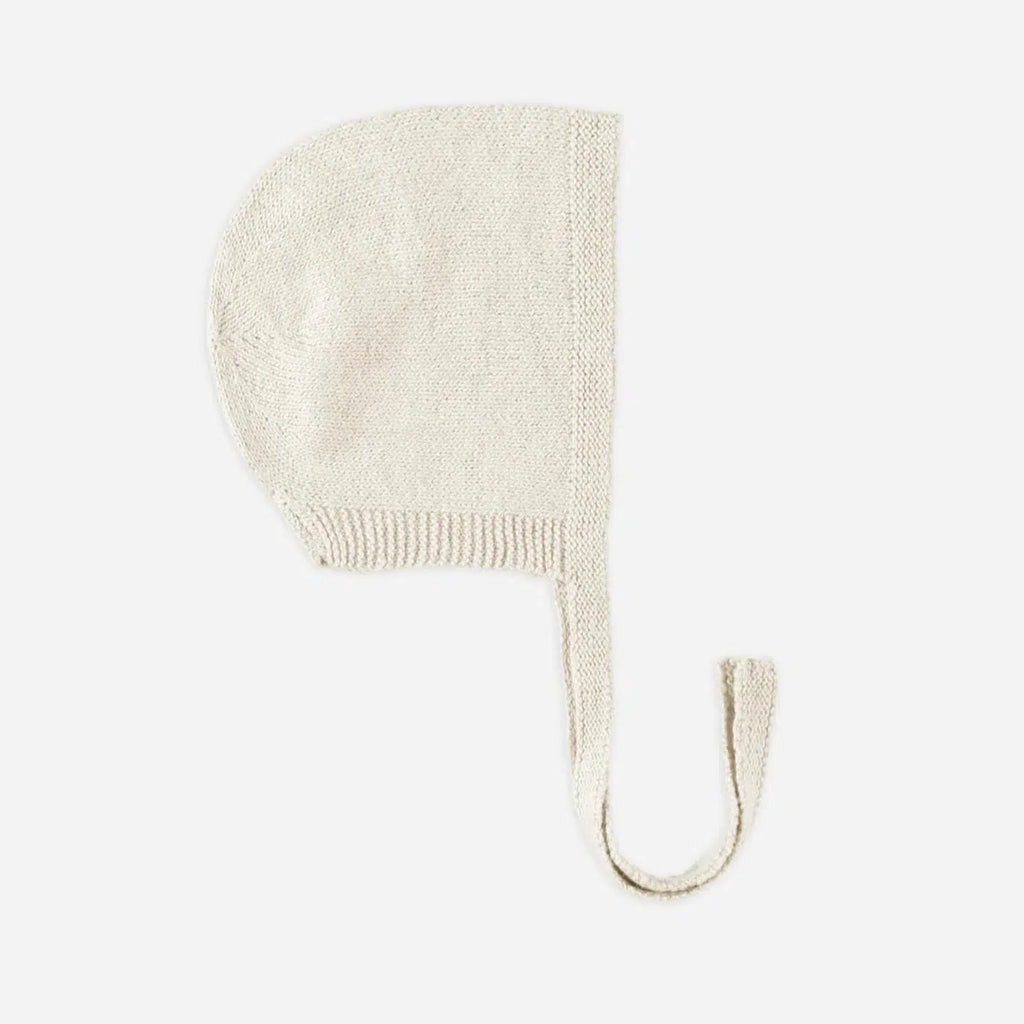 Quincy Mae - Organic Knit Bonnet - Speckled Natural-Hats-0-3M-Posh Baby