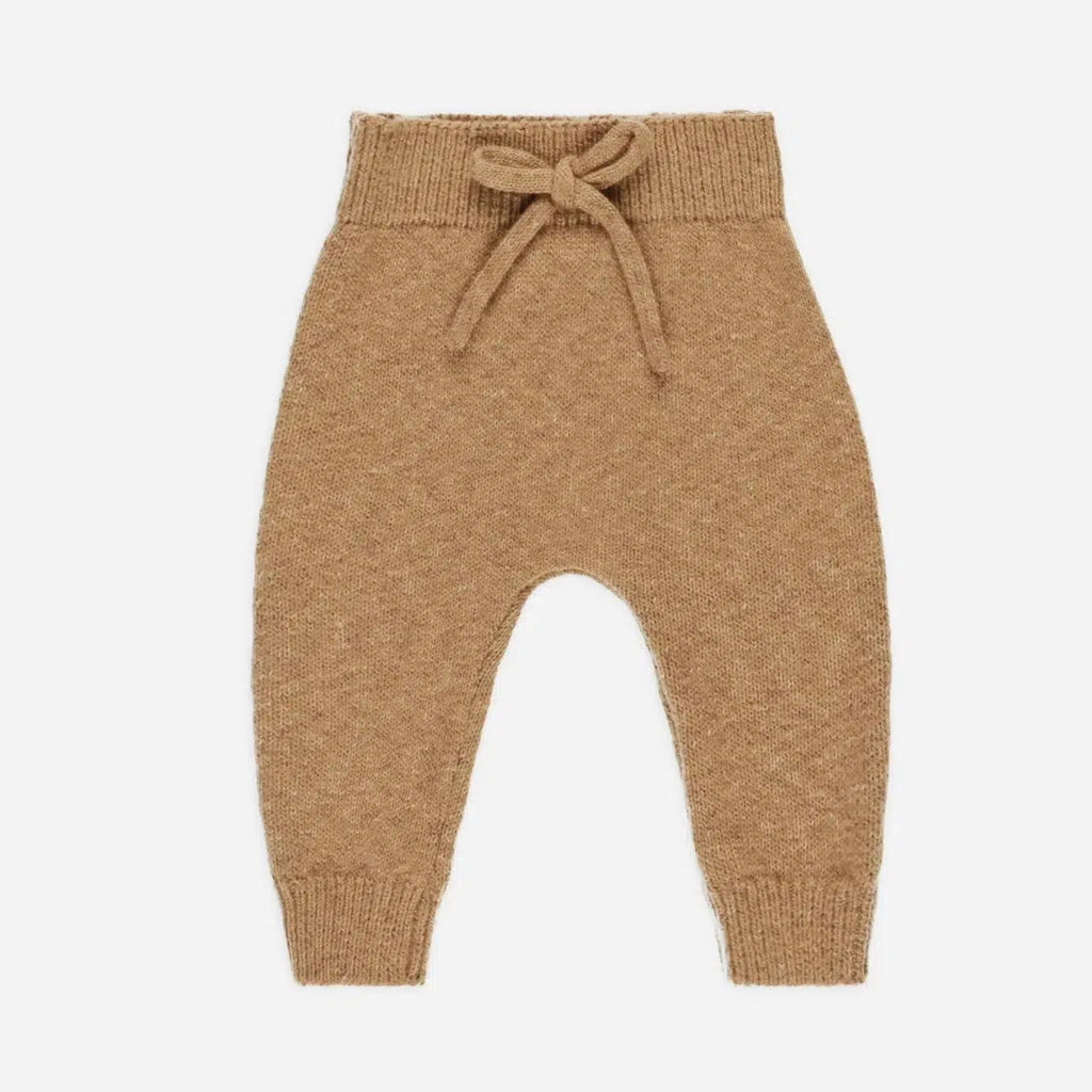 Quincy Mae - Organic Knit Pant - Speckled Golden-Bottoms-0-3M-Posh Baby