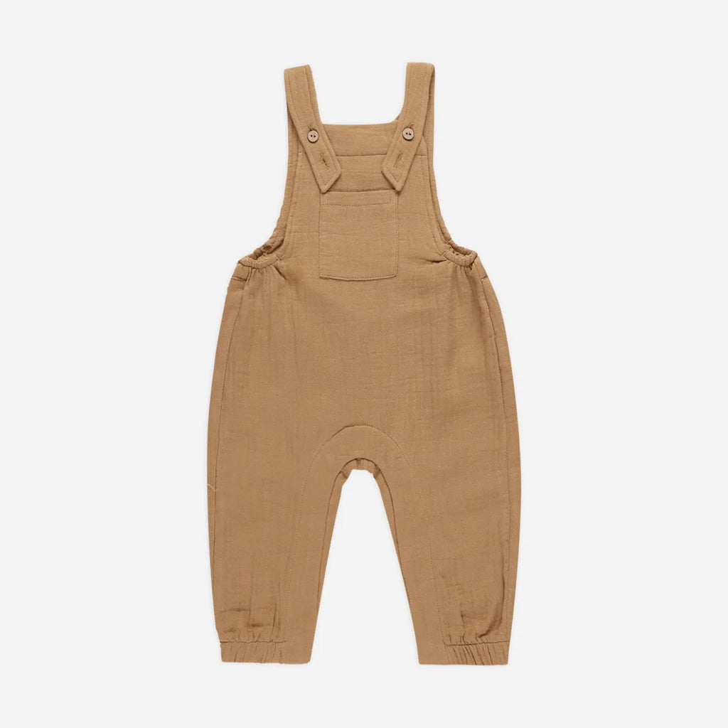 Quincy Mae - Organic Overalls - Golden-Footies + Rompers (Fashion)-0-3M-Posh Baby