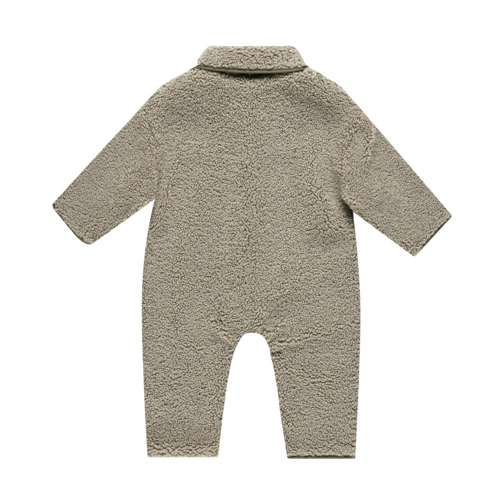 Quincy Mae - Shearling Jumpsuit - Olive-Bundler-3-6M-Posh Baby