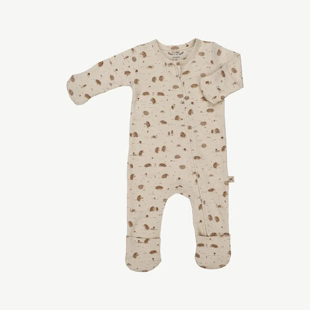 Red Caribou - Organic Pima Cotton Convertible Romper - Hedgies-Footies + Rompers (Basic)-3-6M-Posh Baby