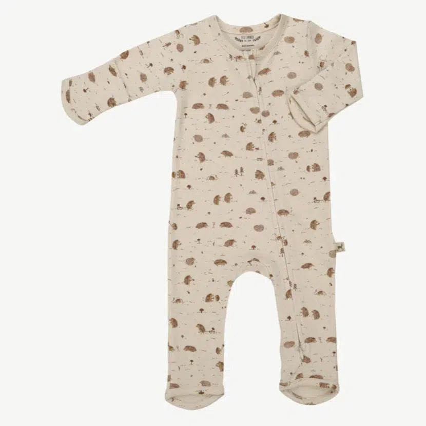 Red Caribou - Organic Pima Cotton Convertible Romper - Hedgies-Footies + Rompers (Basic)-3-6M-Posh Baby