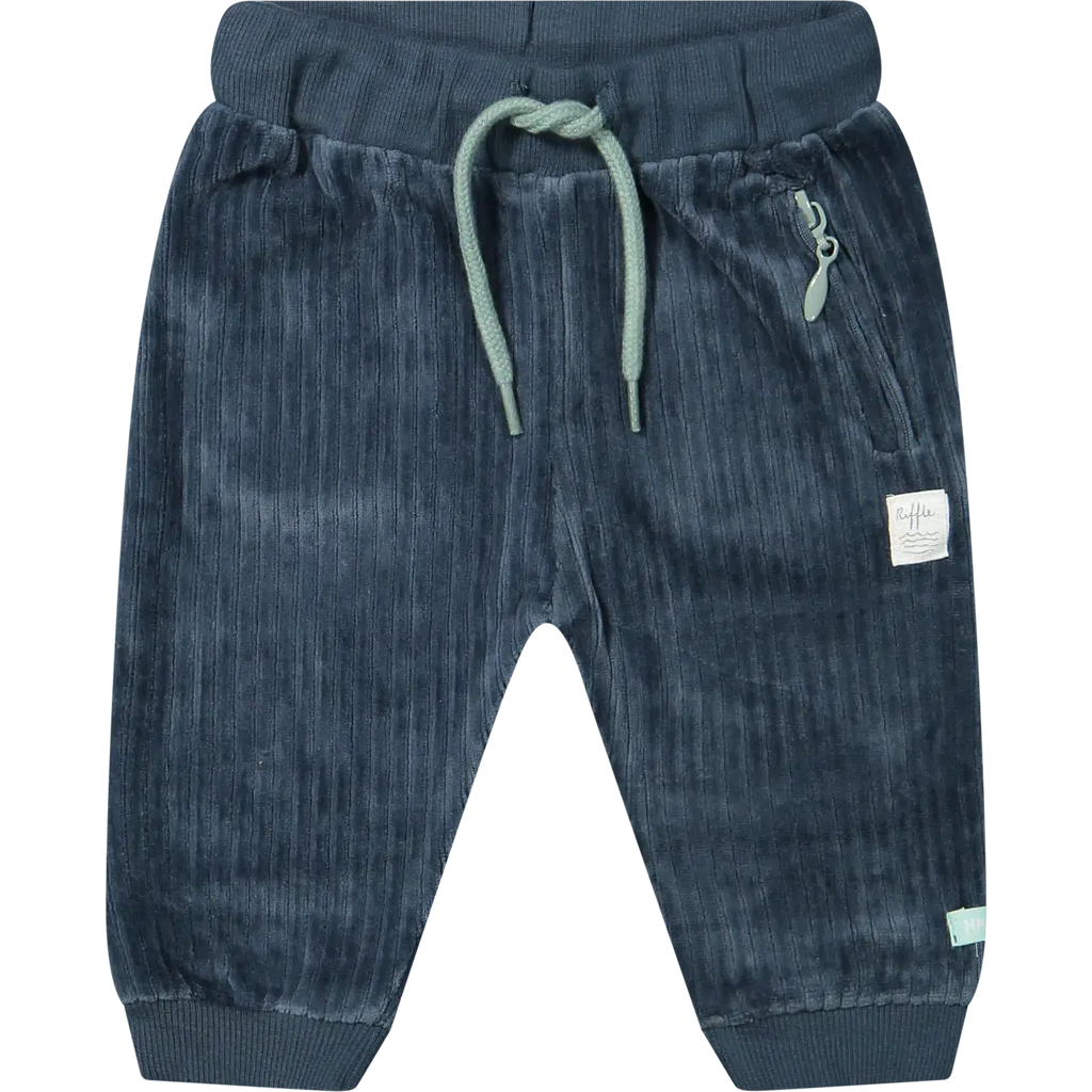 Riffle Amsterdam - Organic Jogger Pant - Blue Corduroy-Bottoms-3-6M (62)-Posh Baby