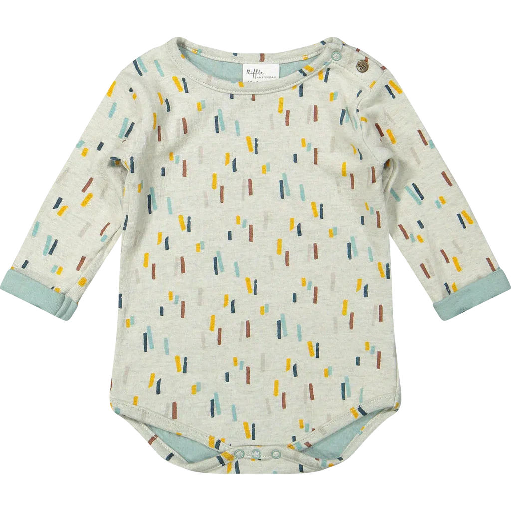 Riffle Amsterdam - Organic Long Sleeve Bodysuit - Confetti-Onesies-0-3M (56)-Posh Baby