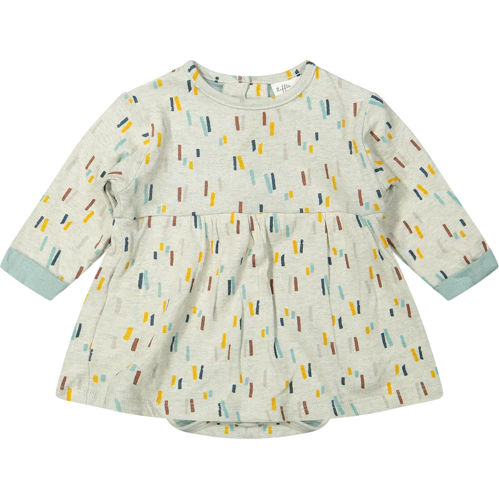 Riffle Amsterdam - Organic Long Sleeve Dress - Confetti-Dresses-0-3M (56)-Posh Baby