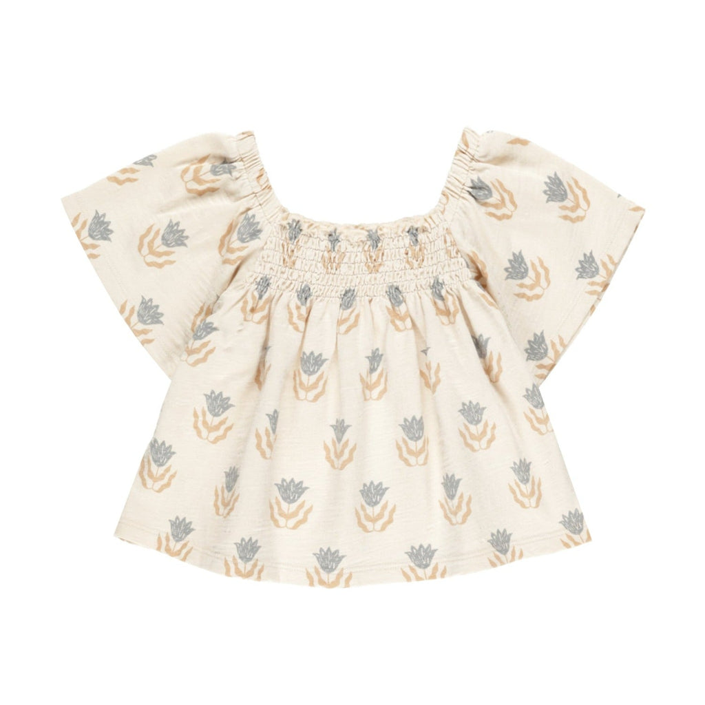 Rylee + Cru - Kate Top - Flora-Short Sleeves-12-18M-Posh Baby