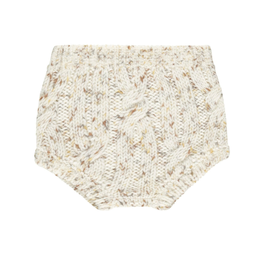 Rylee + Cru - Knit Bloomer - Natural Speckle-Bottoms-0-3M-Posh Baby