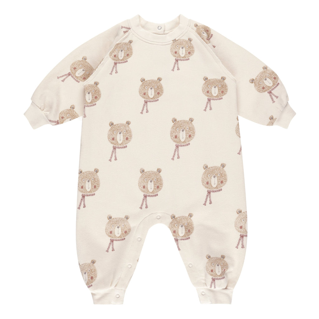 Rylee + Cru - Raglan Jumpsuit - Bears-Footies + Rompers (Fashion)-0-3M-Posh Baby