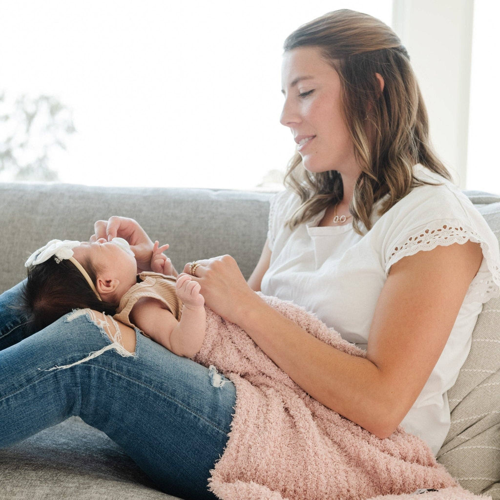 Saranoni - Ribbed Bamboni® Mini Blanket-Lovey + Security Blankets-Moonbeam-Posh Baby