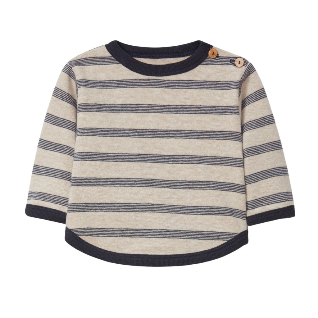 Snug (Portugal) - Long Sleeve Top - Navy Stripe-Long Sleeves-0-3M (3M)-Posh Baby