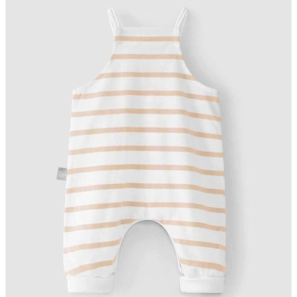 Snug (Portugal) - Pocket Overalls - Taupe Stripe-Footies + Rompers (Fashion)-3-6M-Posh Baby