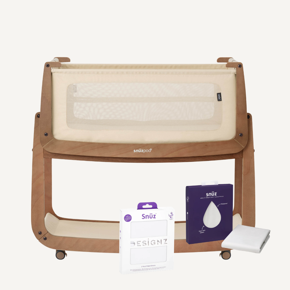 Snuz SnuzPod5 Bedside Bassinet Walnut | Posh Baby