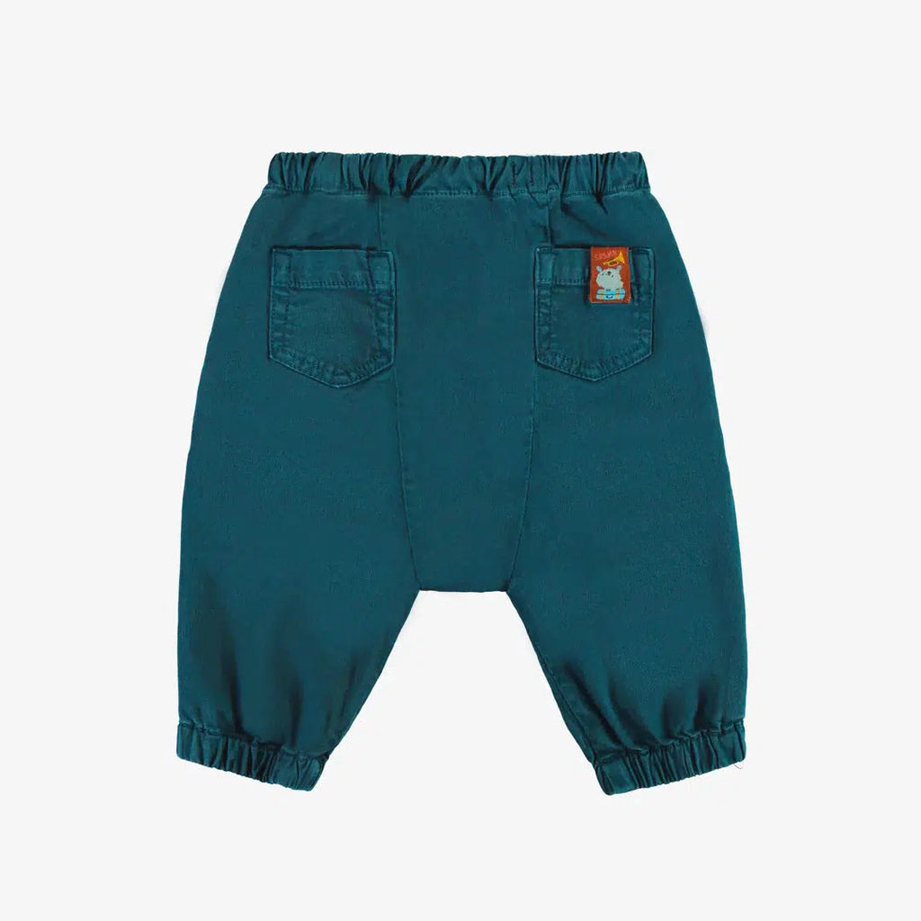 Souris Mini - Wide Fit Stretch Denim Twill Pants - Blue-Bottoms-6-9M-Posh Baby