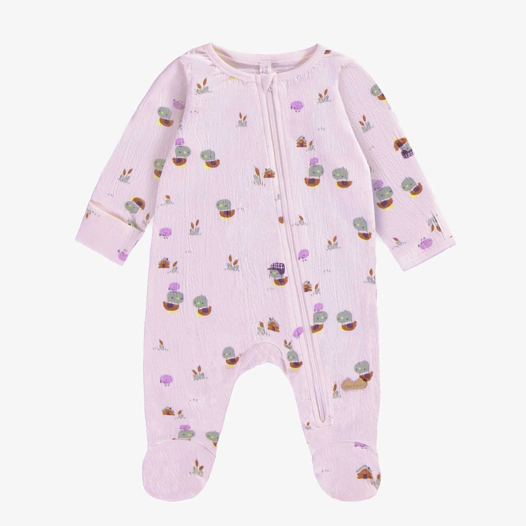 Souris Mini - Zipper Footie - Lavender Ducks-Footies + Rompers (Fashion)-Newborn-Posh Baby