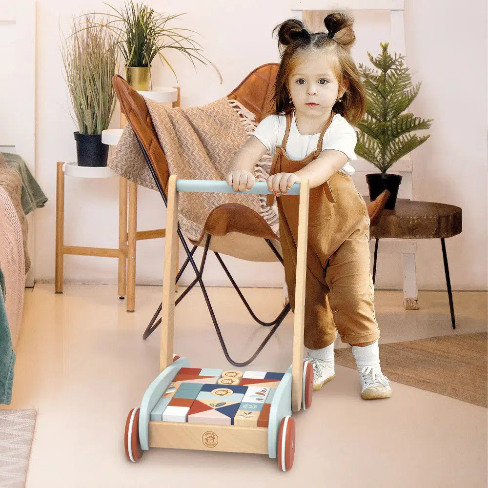 Speedy Monkey - Wooden Block Walker-Interactive-Posh Baby