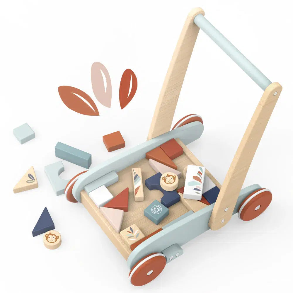 Speedy Monkey - Wooden Block Walker-Interactive-Posh Baby