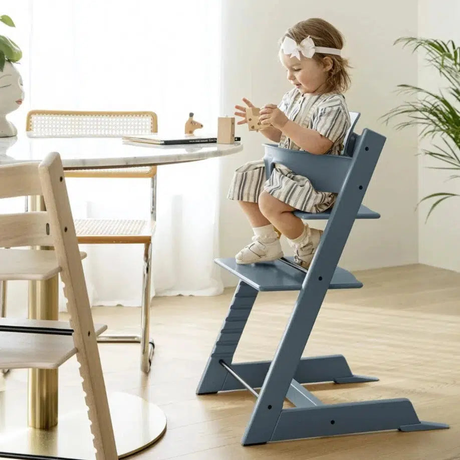 Stokke - Tripp Trapp Chair + Baby Set² Bundle - Fjord Blue-Tripp Trapp High Chair Bundles-Posh Baby