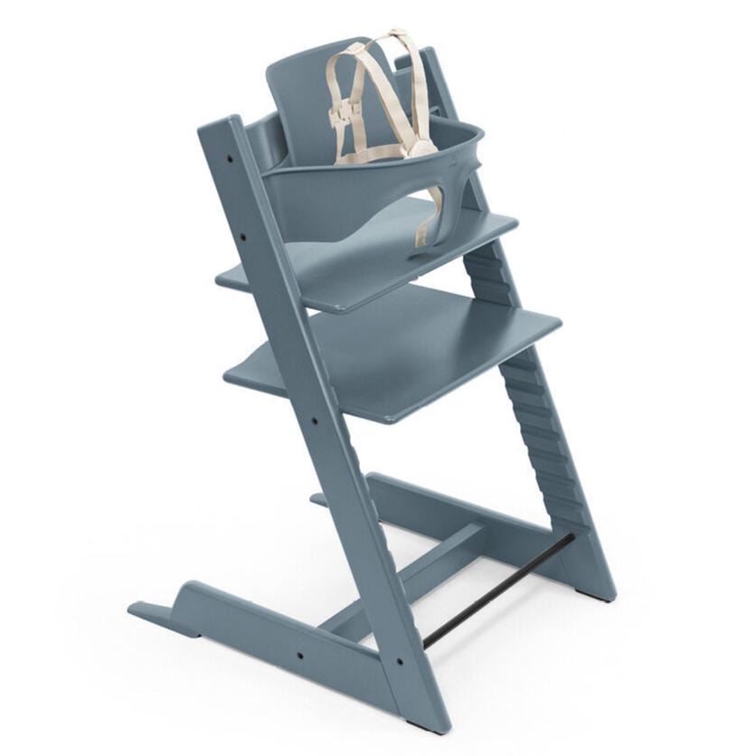 register stokke product Stokke Tripp Trapp Chair + Baby Set² Bundle Fjord Blue