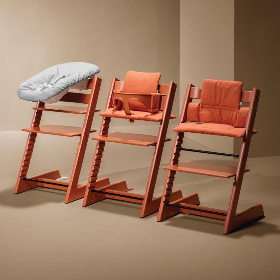 Stokke - Tripp Trapp Chair + Baby Set² Bundle - Terracotta-Tripp Trapp High Chair Bundles-Posh Baby