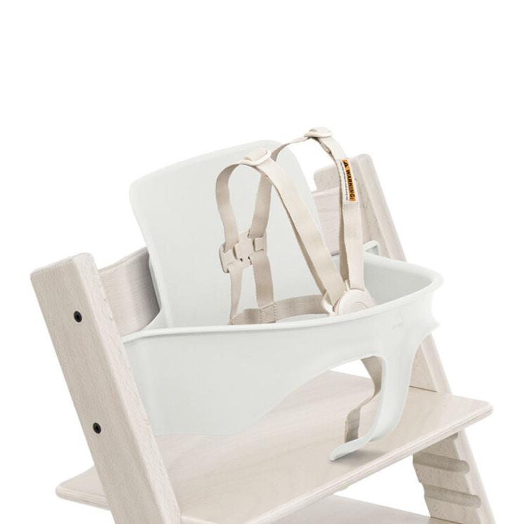 Stokke - Tripp Trapp Chair + Baby Set² Bundle - Whitewash-Tripp Trapp High Chair Bundles-Posh Baby