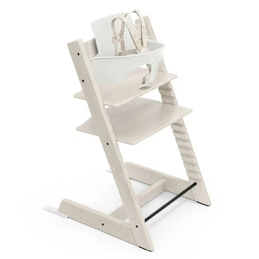 Stokke - Tripp Trapp Chair + Baby Set² Bundle - Whitewash-Tripp Trapp High Chair Bundles-Posh Baby