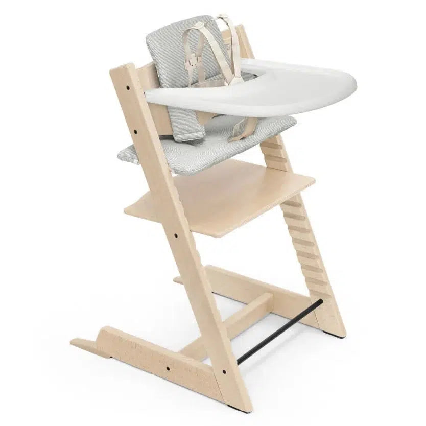 Stokke - Tripp Trapp High Chair² + Cushion² + Tray - Natural with Nordic Grey-Tripp Trapp High Chair Complete Bundles-Posh Baby