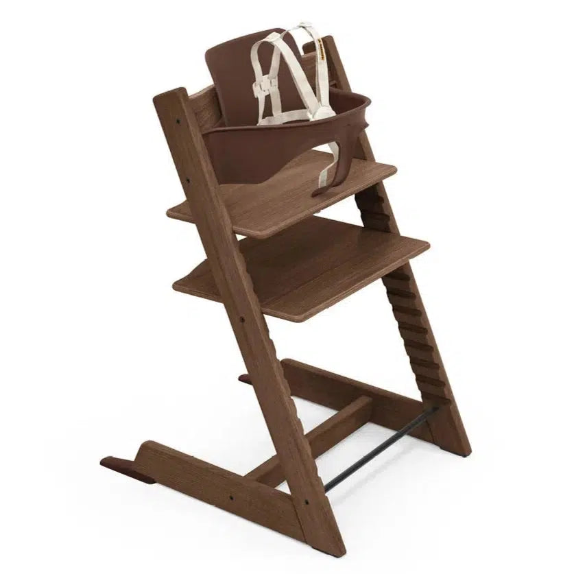 Stokke - Tripp Trapp High Chair² + Cushion² + Tray - Oak Warm Brown with Wheat-Tripp Trapp High Chair Complete Bundles-Posh Baby