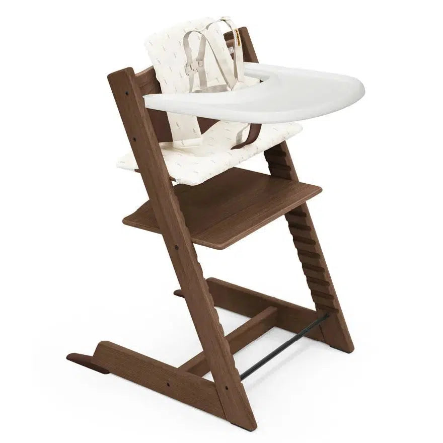 Stokke - Tripp Trapp High Chair² + Cushion² + Tray - Oak Warm Brown with Wheat-Tripp Trapp High Chair Complete Bundles-Posh Baby