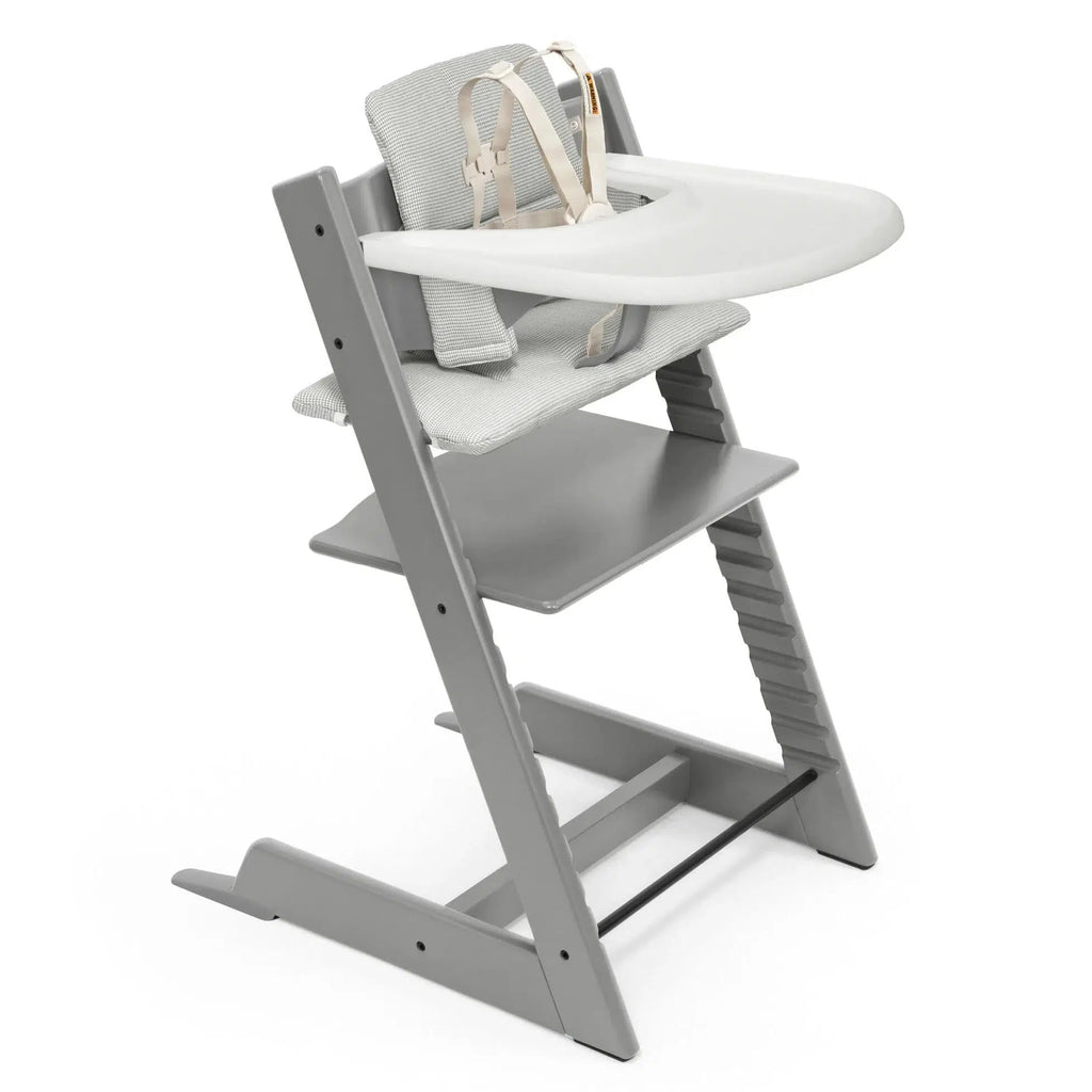 Stokke - Tripp Trapp High Chair² + Cushion² + Tray - Storm Grey with Nordic Grey-Tripp Trapp High Chair Complete Bundles-Posh Baby