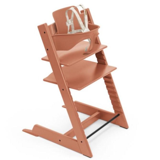 Stokke - Tripp Trapp High Chair² + Cushion² + Tray - Terracotta-Tripp Trapp High Chair Complete Bundles-Posh Baby