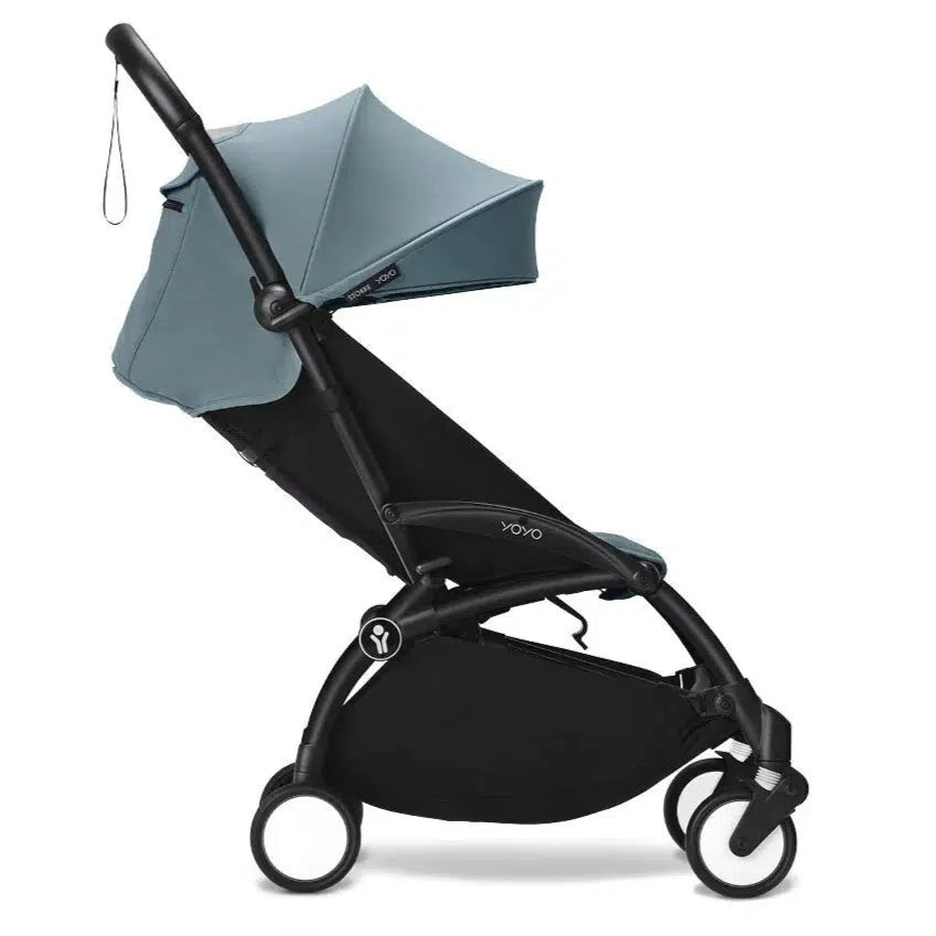 Stokke - YOYO 3 Stroller 6+ - Black Frame + Aqua-Lightweight + Travel Strollers-Posh Baby