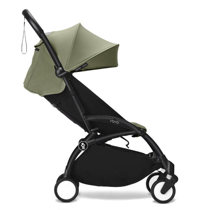 Stokke - YOYO 3 Stroller 6+ - Black Frame + Olive-Lightweight + Travel Strollers-Posh Baby