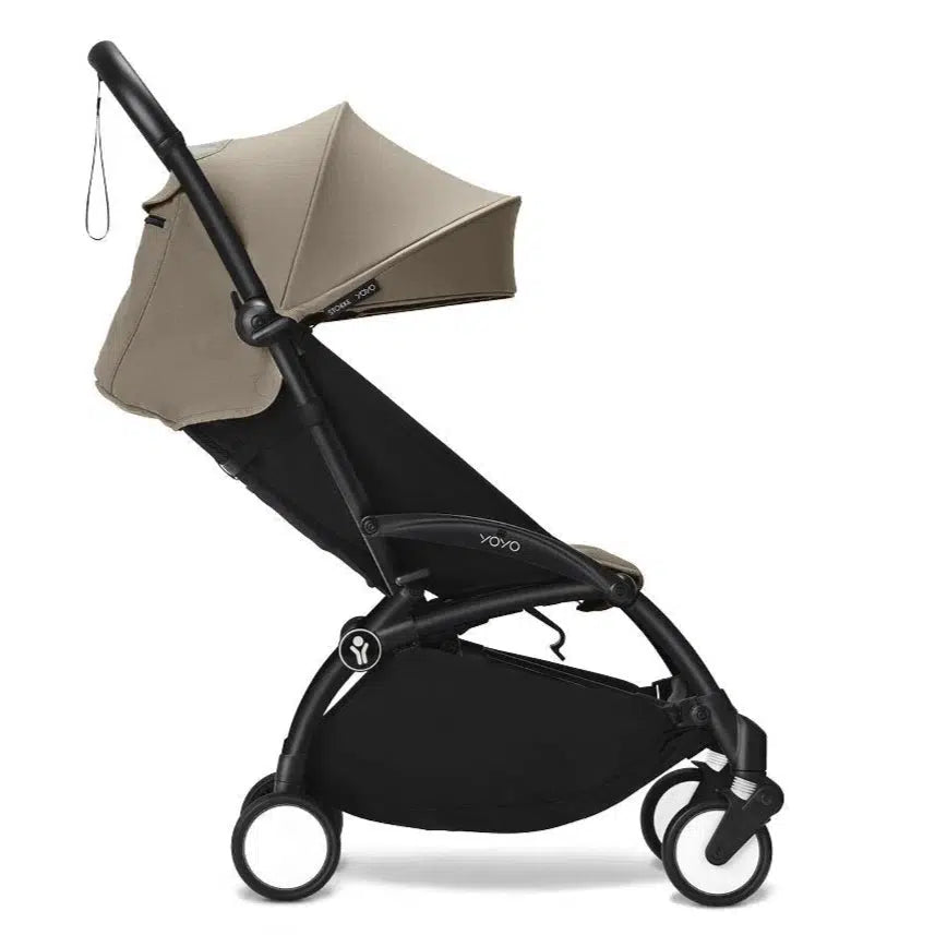 Stokke - YOYO 3 Stroller 6+ - Black Frame + Taupe-Lightweight + Travel Strollers-Posh Baby