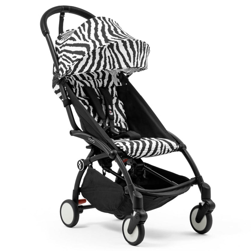 Stokke YOYO3 Stroller Black Frame + Zebra | Posh Baby