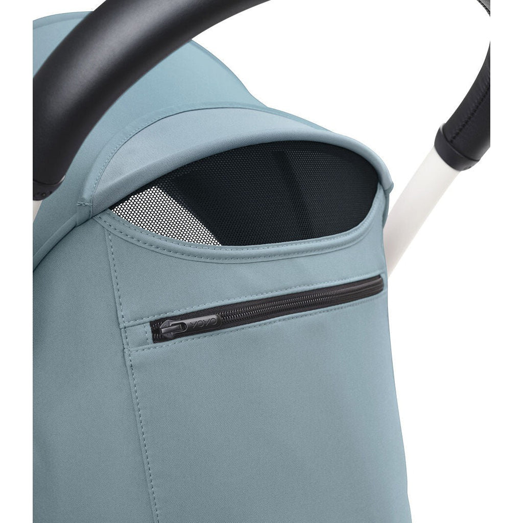 Stokke - YOYO 3 Stroller 6+ - White Frame + Aqua-Lightweight + Travel Strollers-Posh Baby